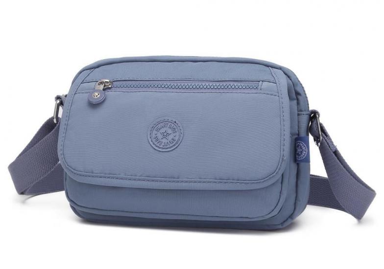 Smart Bags Kadın Postacı Çantası Krinkıl Kumaş 3166 Jeans Mavi